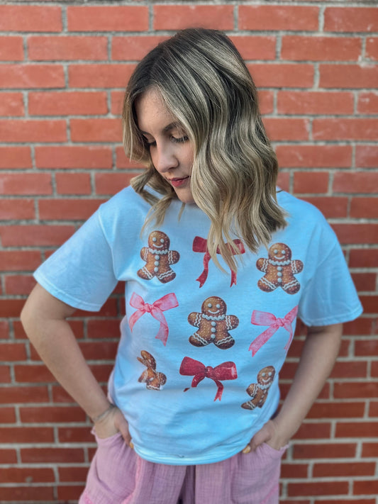 Gingerbread & Bows Oversized Tee