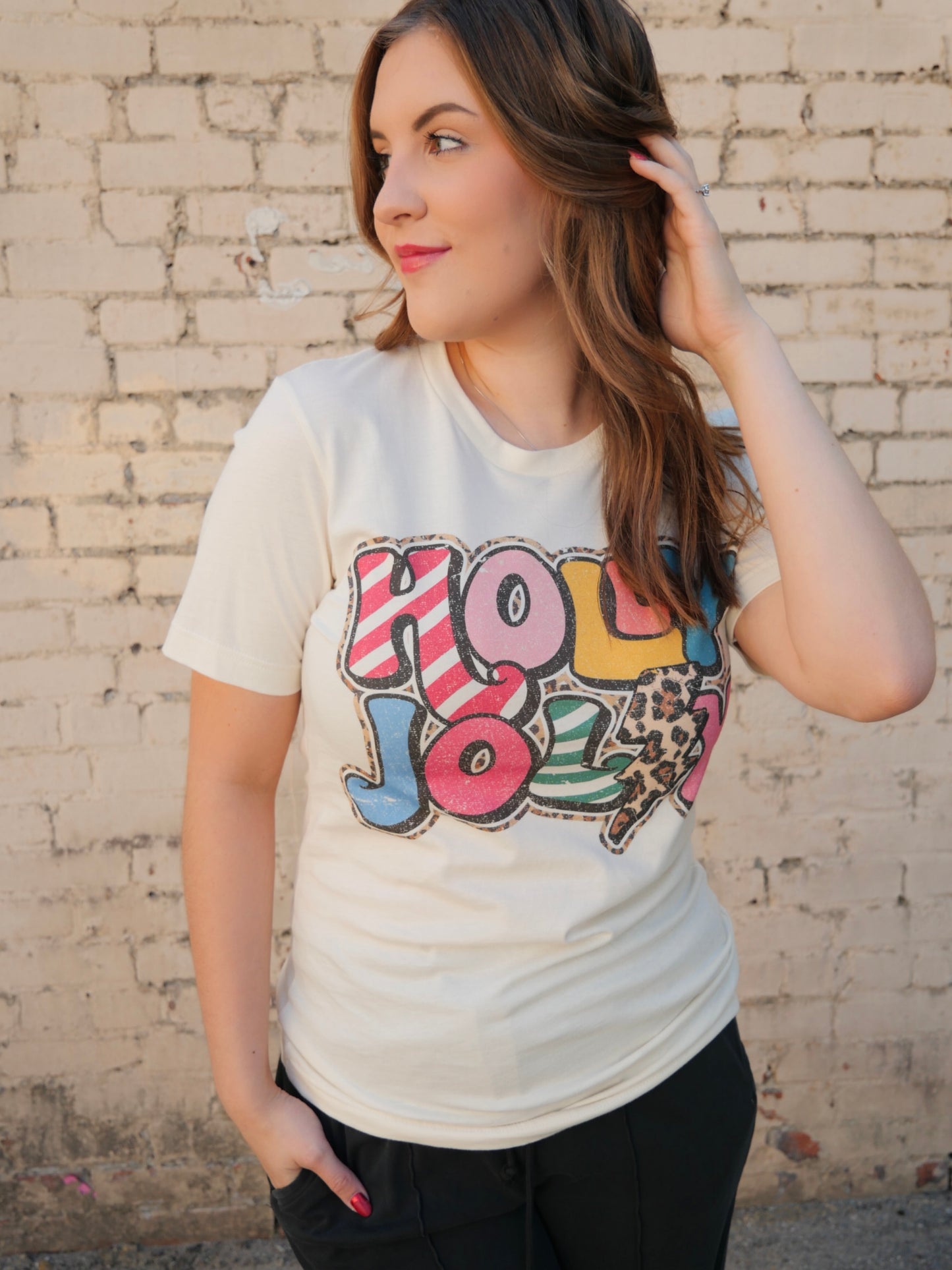 Holly Jolly Retro Christmas Tee