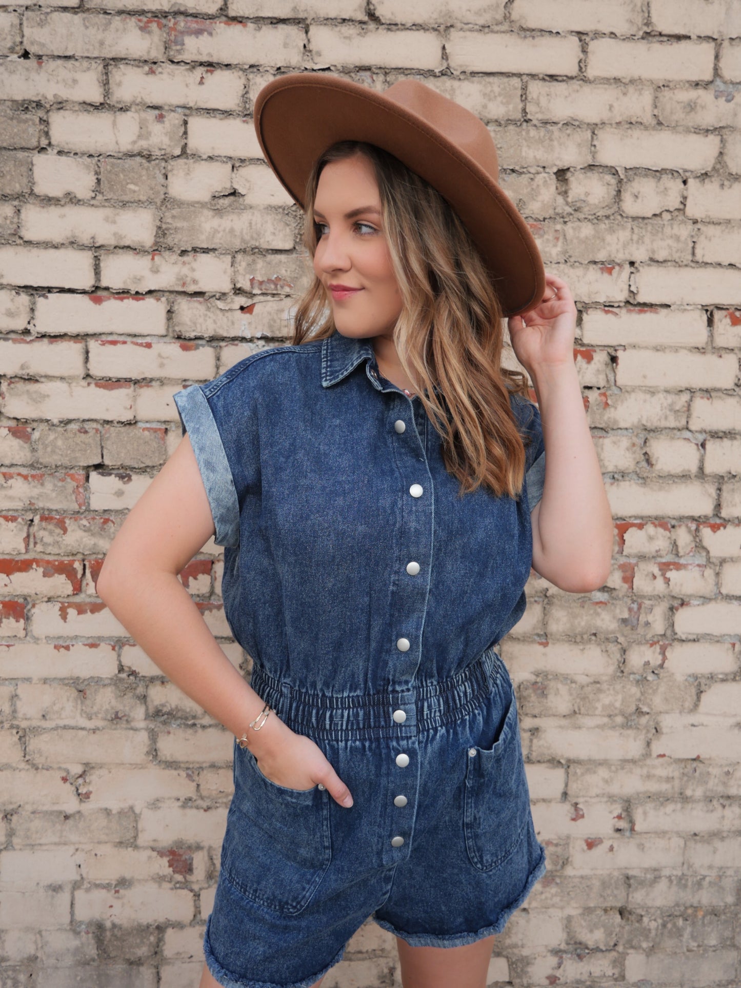 Denim Daydreams Washed Denim Romper