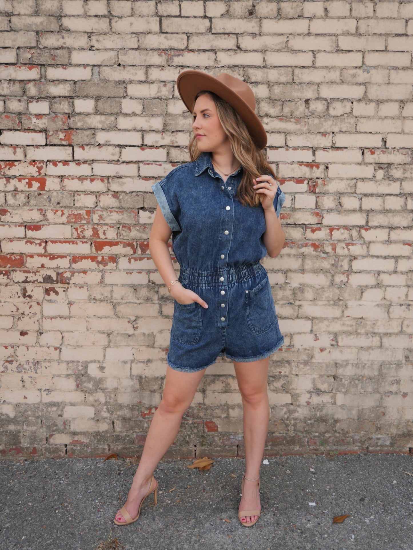 Denim Daydreams Washed Denim Romper