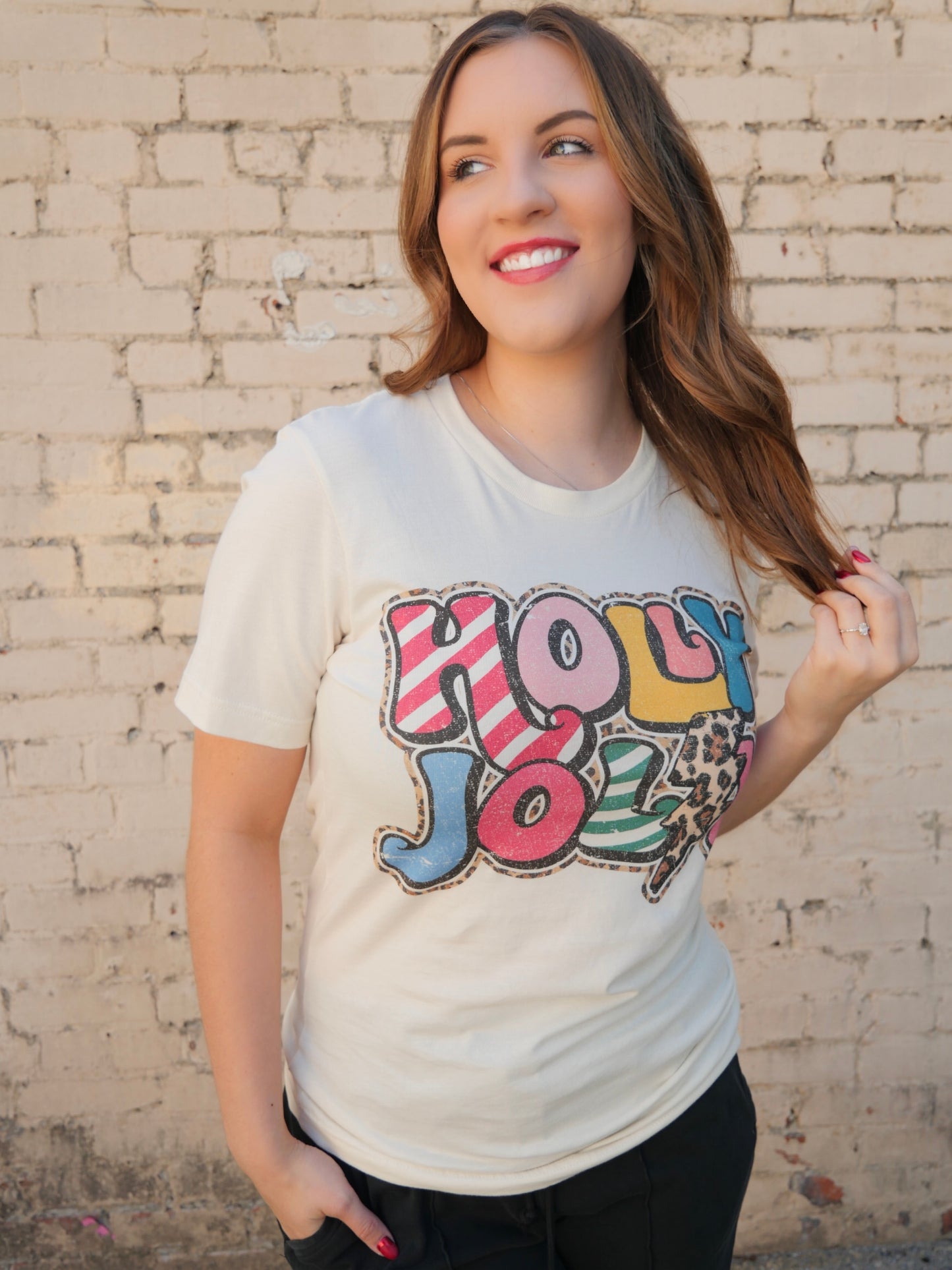 Holly Jolly Retro Christmas Tee