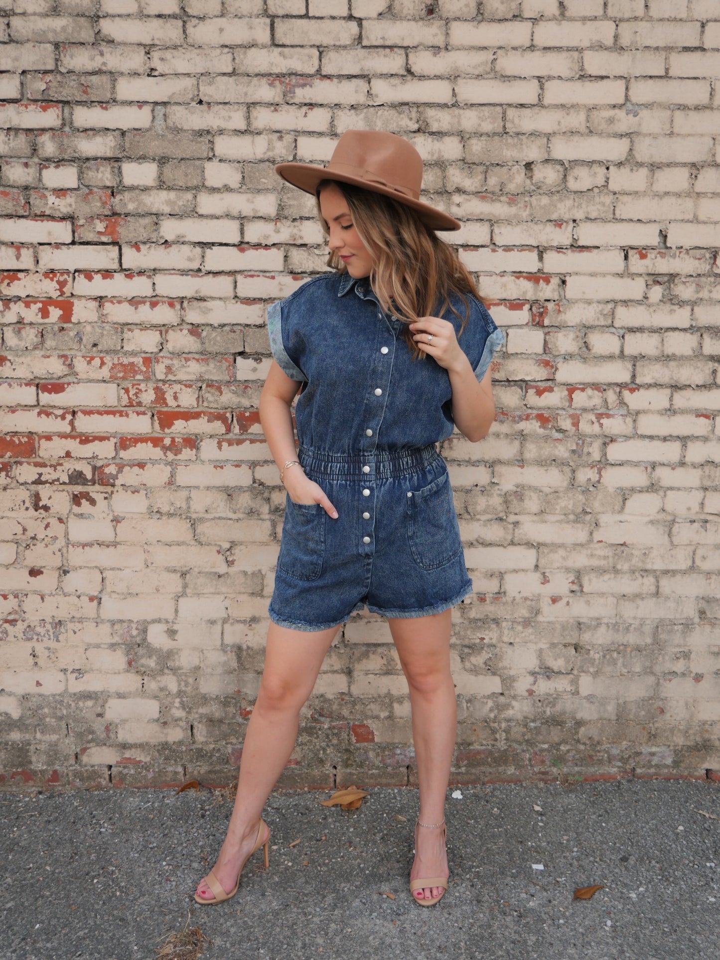 Denim Daydreams Washed Denim Romper