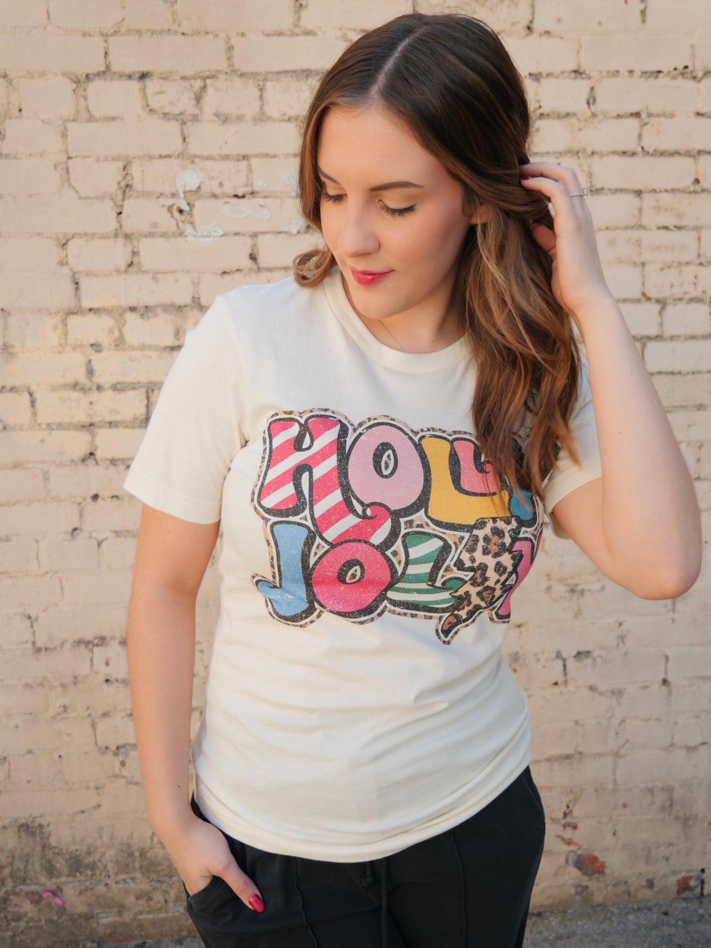 Holly Jolly Retro Christmas Tee