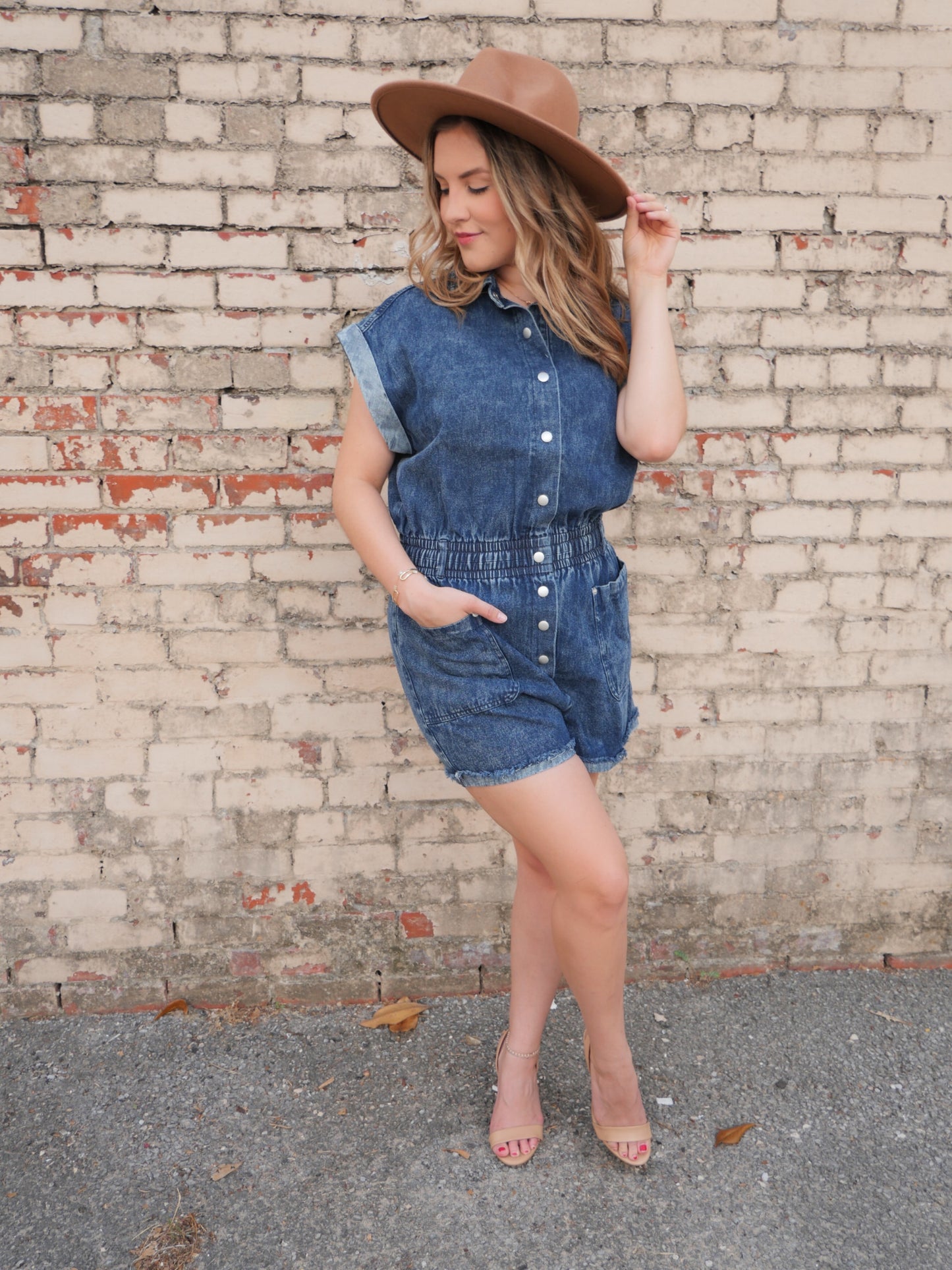 Denim Daydreams Washed Denim Romper